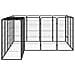 Box Cani 18 Pannelli Nero 50x100 Cm Acciaio Verniciato Polvere - Foto miniatura 3