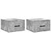 Comodini A Muro 2 Pz Grigio Cemento 35x35x20 Cm - Foto miniatura 2