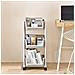 Carrello Multiuso Ruote Scaffale Portaoggetti Libreria Salvaspazio Grigio Chiaro - Foto miniatura 4