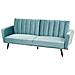 Divano Letto 3 Posti Velluto Azzurro Vimmerby - Foto miniatura 3