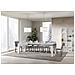 Tavolo Allungabile 90x160/420 Cm Naxy Mix Piano Bianco Frassino - Gambe Noce - Cemento /bianco Frassino - Foto miniatura 5
