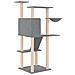 Albero Per Gatti Con Tiragraffi In Sisal Grigio Chiaro 143 Cm - Foto miniatura 4