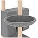 Albero Per Gatti Con Tiragraffi In Sisal Grigio Chiaro 143 Cm - Foto miniatura 6