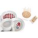 Set Da Aperitivo Dkd Home Decor Rosso Azzurro Bianco Gres 22 X 22 X 7 Cm Mediterraneo Case - Foto miniatura 3