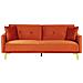Divano Letto 3 Posti Lucan Velluto Arancione - Foto miniatura 4