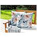 Set Di 2 Cuscini Da Esterno Blu 45 X 45 Cm Apricale - Foto miniatura 1