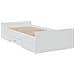 Giroletto Con Cassetti Bianco 90x190 Cm In Legno Multistrato - Foto miniatura 2
