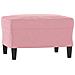 Divano A 3 Posti Con Poggiapiedi Rosa 180 Cm In Velluto - Foto miniatura 4