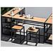 Tavolo Da Bar Da Giardino Avetrana 150 Cm 50 Cm Nero - Foto miniatura 1