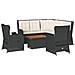 Set Mobili Da Giardino 6 Pz Con Cuscini In Polyrattan Nero - Foto miniatura 1