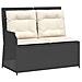 Set Mobili Da Giardino 6 Pz Con Cuscini In Polyrattan Nero - Foto miniatura 2