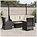 Set Mobili Da Giardino 6 Pz Con Cuscini In Polyrattan Nero - Foto miniatura 8