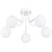 Lampadario Astral 5 Bianco Sl. 1660 - Minimalista Lampadario Bianco 29x58x64 Cm - Foto miniatura 1