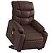 Poltrona Alzapersona Elettrica Reclinabile Marrone Similpelle - Foto miniatura 3