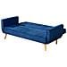 Malmo Divano Scandinavo Convertibile 3 Posti Tessuto Blu - Foto miniatura 3