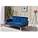 Malmo Divano Scandinavo Convertibile 3 Posti Tessuto Blu - Foto miniatura 6