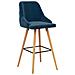 Lusso Casadino -  Sgabelli Da Bar 2 Pz Blu In Velluto - Foto miniatura 1