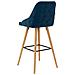Lusso Casadino -  Sgabelli Da Bar 2 Pz Blu In Velluto - Foto miniatura 5
