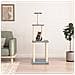 Albero per Gatti con Tiragraffi in Sisal Grigio Chiaro 149 cm - Foto miniatura 2
