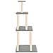 Albero per Gatti con Tiragraffi in Sisal Grigio Chiaro 149 cm - Foto miniatura 4