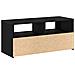 Mobile TV con LED Nero Rovere 90x35x40 cm Legno ingegnerizzato - Foto miniatura 4