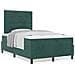 Letto a doghe con materasso Verde scuro Piccolo doppio Velluto - Foto miniatura 4