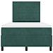 Letto a doghe con materasso Verde scuro Piccolo doppio Velluto - Foto miniatura 8