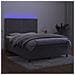 Letto a Molle Materasso e LED Grigio Chiaro 140x200 cm Velluto - Foto miniatura 4