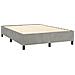 Letto a Molle Materasso e LED Grigio Chiaro 140x200 cm Velluto - Foto miniatura 5