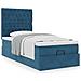 Struttura Letto Pouf con Materassi 90x200 cm in Velluto - Foto miniatura 4