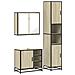 Set Mobili da Bagno 3 pz Rovere Sonoma in Legno Multistrato - Foto miniatura 1
