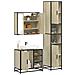 Set Mobili da Bagno 3 pz Rovere Sonoma in Legno Multistrato - Foto miniatura 2