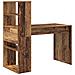 Scrivania con Archiviazione Legno Vecchio 113x54x120 cm Legno Ingegnerizzato - Foto miniatura 6