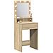 Tavolo da Trucco con Luci LED in Rovere Sonoma, 50x41x135 cm - Foto miniatura 3