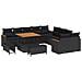 Set Divano da Giardino con cuscino 13 pcs Nero Poly Rattan - Foto miniatura 1