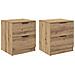 Armadio da Notte 2 pcs rovere artigianale 45 x 39 x 50 cm - Foto miniatura 1