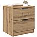 Armadio da Notte 2 pcs rovere artigianale 45 x 39 x 50 cm - Foto miniatura 3