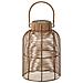 Lanterna Brentford - Marrone - Rattan Sintetico - 20x20x30,5 Cm - Foto miniatura 1