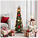 Albero di Natale artificiale con 50 LED Verde 120 cm PVC - Foto miniatura 2
