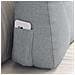 Cuscino per Schiena Grigio chiaro 60 x 24 x 50 cm Tessuto - Foto miniatura 5