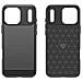 Custodia Nera In Tpu Compatibile Con Iphone 17 Pro - Texture Fibra Di Carbonio, Cavalletto & Magnetica - Foto miniatura 2