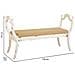 Sgabello Imbottita In Legno Bianco 139x45,5x78h - Foto miniatura 4