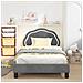 Struttura letto bambini con testata Grigio Scuro 90 x 200 cm - Foto miniatura 3