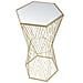Tavolino Vkh600-oro-metallo-40x35x80 Cm - Foto miniatura 2