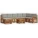 Set divani con cuscino 9 pcs Grigio Naturale e Chiaro - Foto miniatura 1