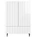 Credenza Bianco Lucido 66 x 34,5 x 97 cm Legno ingegnerizzato - Foto miniatura 3