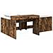 Letto alto per bambini con scrivania Rovere Fumo 75 x 190 cm - Foto miniatura 1