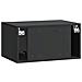Mobile Porta TV da Muro Nero 59,5 x 41 x 30 cm - Foto miniatura 6