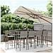 Set da Bar da Giardino 11 pz Grigio in Polyrattan - Foto miniatura 2
