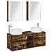 Set di mobili per il bagno 5 pcs Rovere Fumo - Foto miniatura 1
